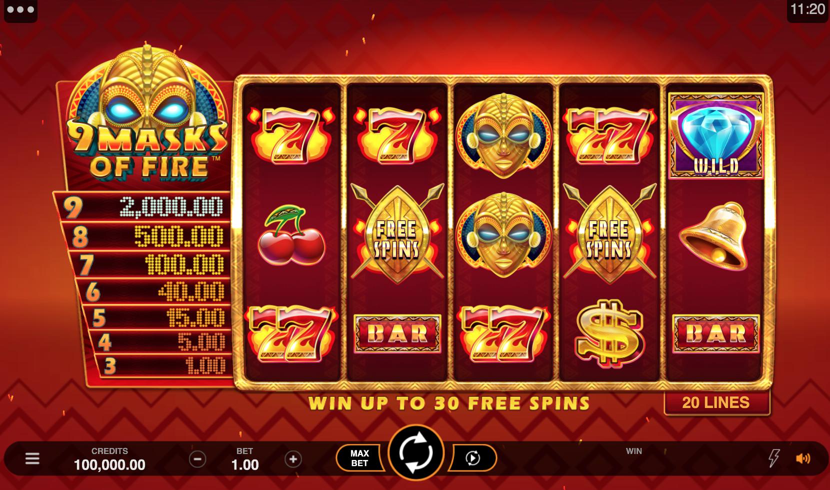 9 Masks of fire