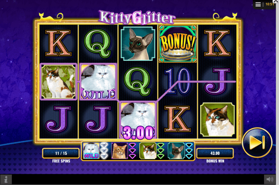 Kitty Glitter free spins